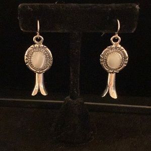 Sterling Mother of Pearl Pierced Earrings